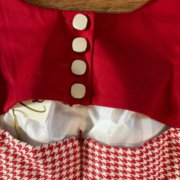 Leona by Lauren Leonard Retro Button Back Dress Sz 6 100%‎ Silk Lining - Picture 5 of 8